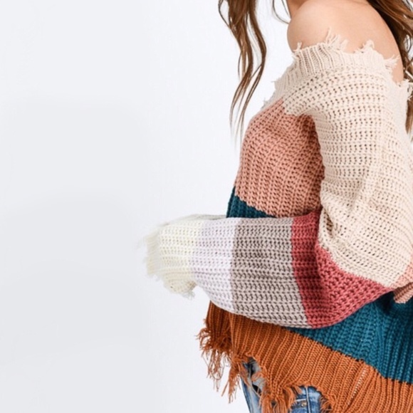 KELSIE Color block Sweater - Picture 3 of 6